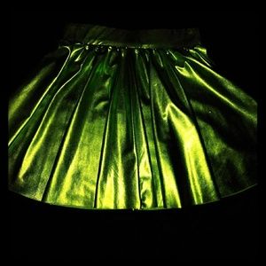 🎍 green mini flare skirt🎍